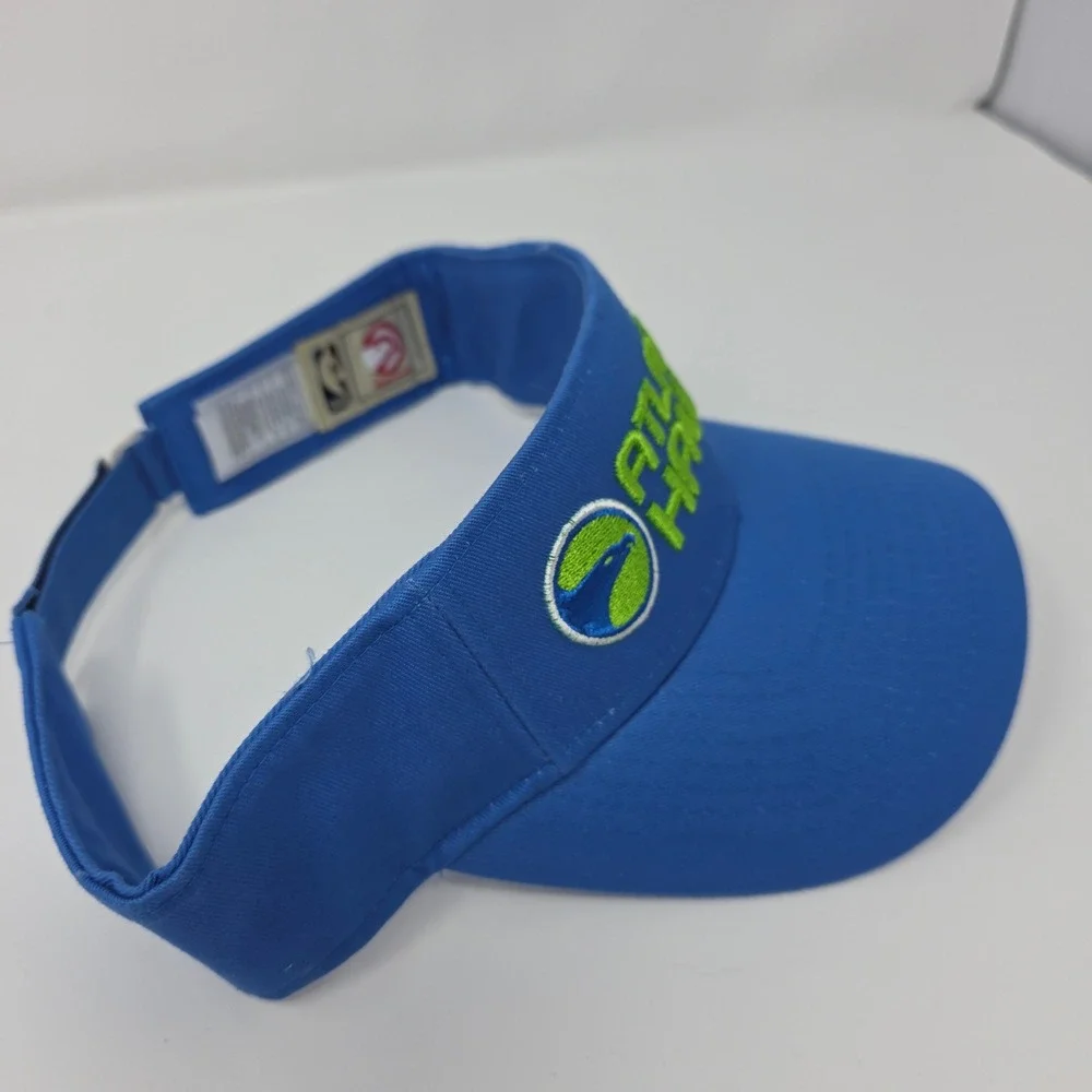 Adidas Atlanta Hawks Visor OSFA NBA Basketball Fan Gear Cotton Blue Visor